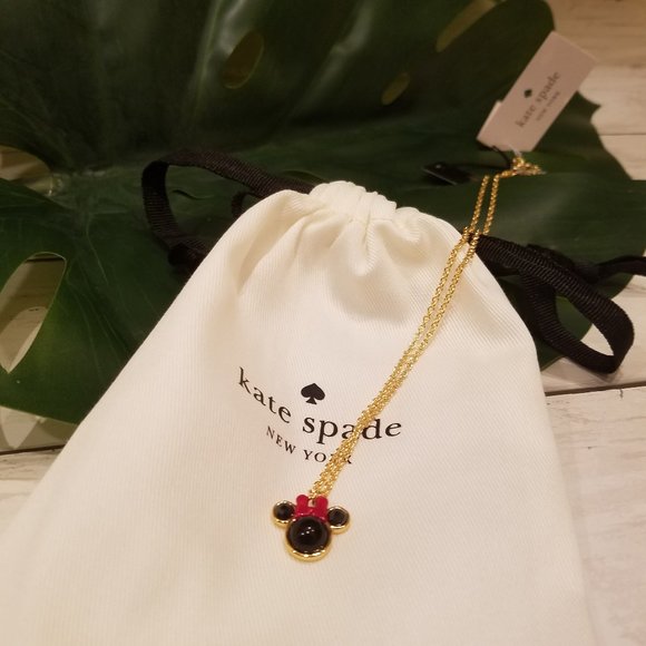 Kate Spade Minnie Mouse Necklace Disney Black Red - Picture 6 of 7